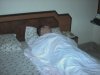 Richard asleep just after arriving