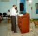 Roger speaking at the Kannada Service
