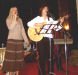 Sabina and Claudia leading worship at the conference