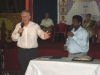 Roger speaking at the gospel meeting
