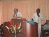 Roger preaching at the Sunday morning meeting