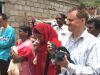 Roger and the team laying the foundation stone of the Fire Gospel Church