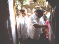 Cutting the ribbon