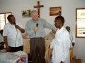 Roger encouraging the pastor